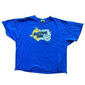 JELLYSTONE PARK X Hanna Barbera Vintage Blue and Yellow Graphic Tee Size 2xl